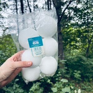 Create A Craft 6 Pcs Styrofoam Snowball